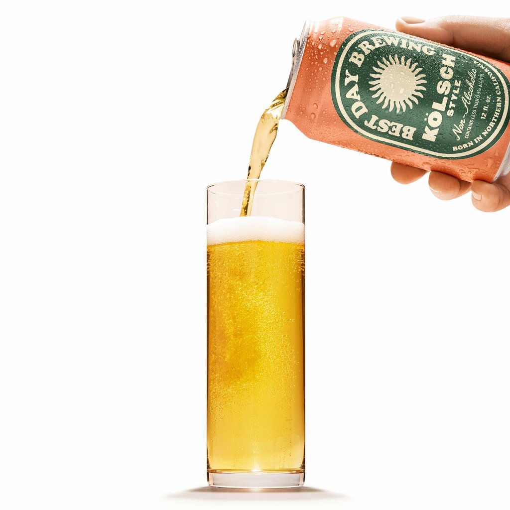 best day kolsch by best day brewing pouring into stange glass